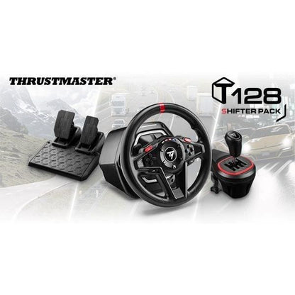 Gaming steering wheel - THRUSTMASTER - T128 X SHIFTER PACK - For Xbox Series XS Xbox One and PC - Black and Red