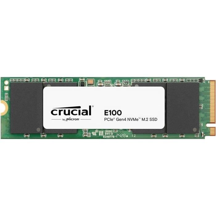 Internal SSD - CRUCIAL - E100 - 1 TB - PCIe Gen4 NVMe M.2 - Up to 5000 MB/s
