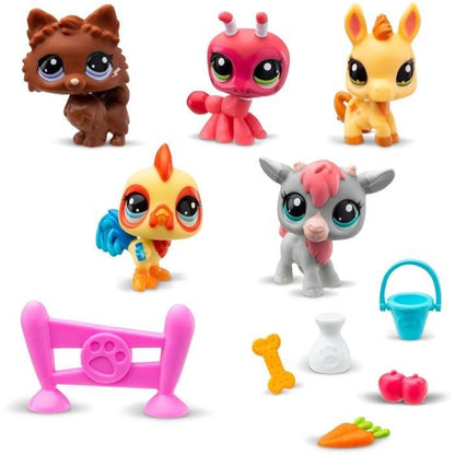 BANDAI - Littlest Pet Shop - Collector Set Farm Theme - 5 animals and accessories - BF00510