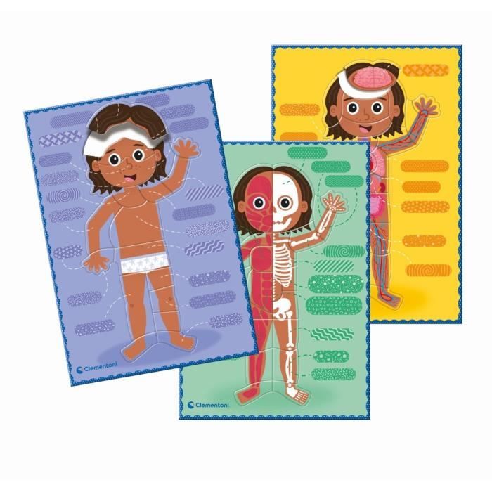 Montessori - Clementoni - The Human Body - Educational game to learn how the body is made inside and out - D