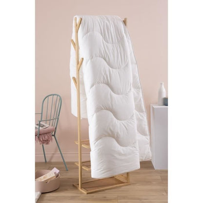 Duvet 200x200 cm DODO CHAMPS DE LIN - Warm - 450G/m² - Duvet for 1-2 people - Soft and Warm - Anti-mite Antibacterial - White