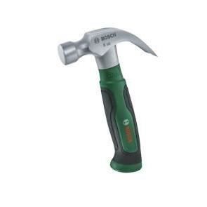 Bosch Claw Hammer 225 g (hard carbon steel V-shaped claw puller Softgrip handle low vibration)