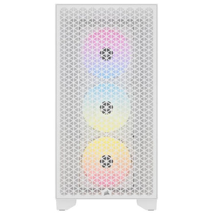 PC case - CORSAIR - 3000D RGB AIRFLOW - ATX Mid-tower - 3 AR120 RGB fans - White - (CC-9011256-WW)