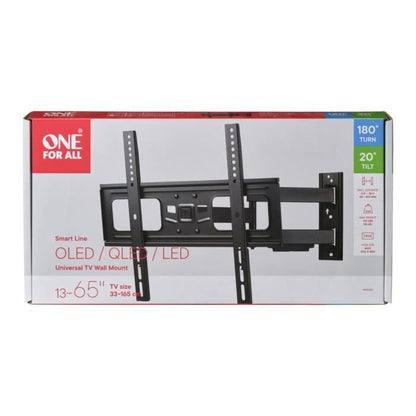 ONE FOR ALL WM2453 - Support-Mural TV Smart - Inclinable 20° & Orientable 180° - 32-65''/81-165cm - Pour TV max 50 kgs