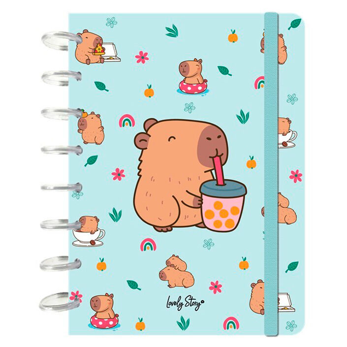 Capibara Bubble Tea A5 notebook