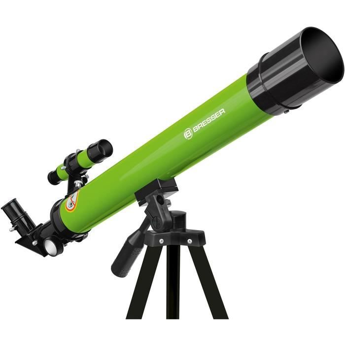 Astronomical telescope 45/600 AZ - BRESSER JUNIOR - Magnification up to 100x - Height-adjustable tripod - green
