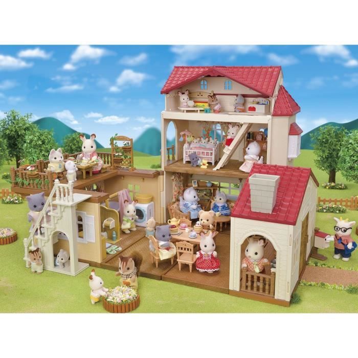 Miniature figurines - SYLVANIAN FAMILIES - 5708 - The big lit house and its secret room