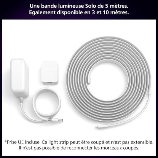 Connected strip - Philips Hue - Solo Lightstrip - 5 m - White - Integrated LED