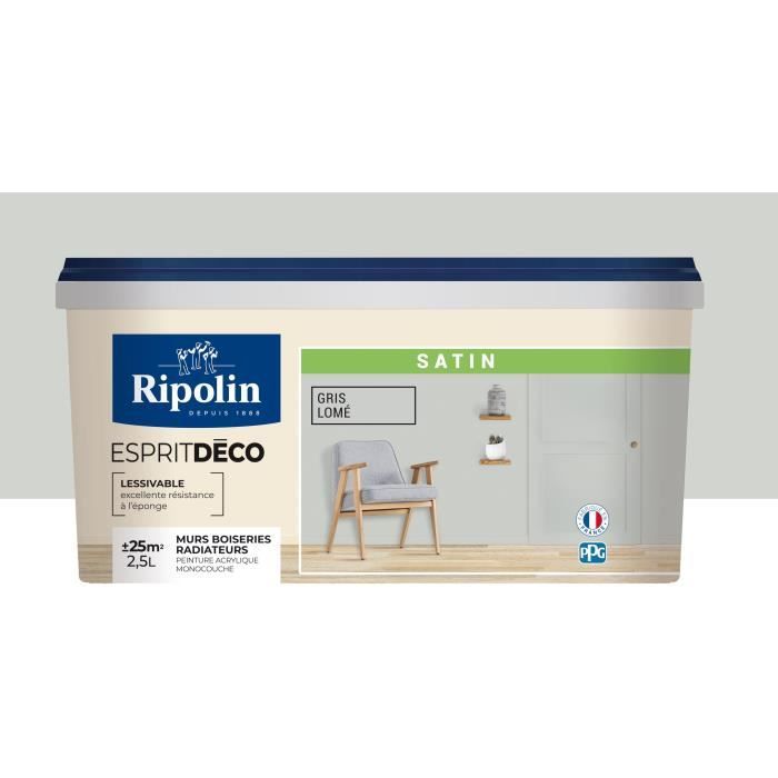 RIPOLIN Wall paint all parts, Ripolin - Gray lome Satin, 2,5L
