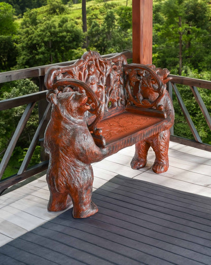 Two Bears Holding Bench