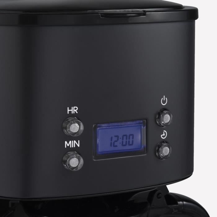 Programmable coffee maker - HKoeNIG - MG32 - 1.5 L (12 cups) - 1000 W - LCD screen - Keep warm - Black and stainless steel