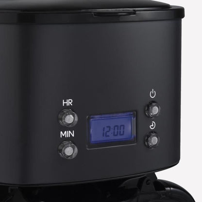 Programmable coffee maker - HKoeNIG - MG32 - 1.5 L (12 cups) - 1000 W - LCD screen - Keep warm - Black and stainless steel