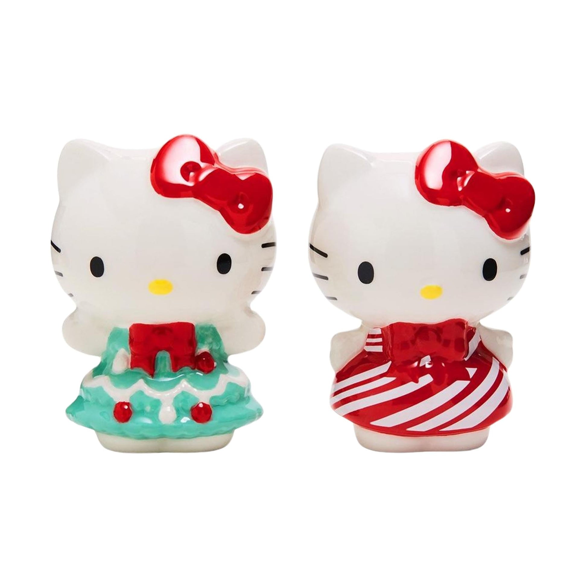Sanrio Hello Kitty Holiday Dresses Ceramic Salt and Pepper Shaker Set