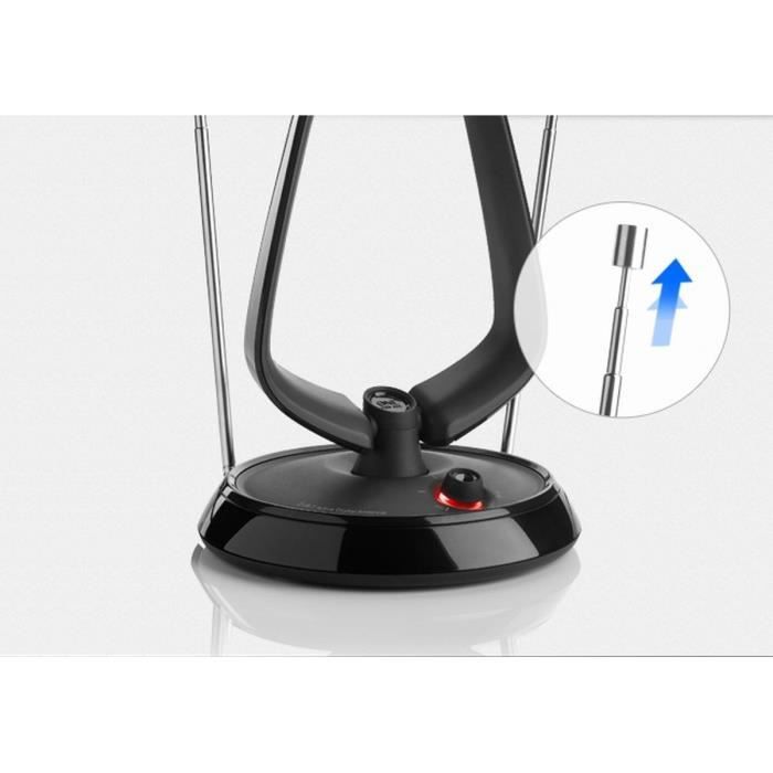 Amplified indoor antenna - ONE FOR ALL - With 15 km reception range - Excellent DTT reception - 3G/4G/5G/LTE filter