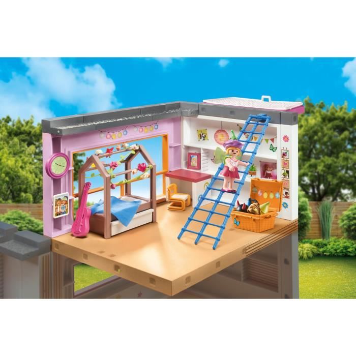 PLAYMOBIL 71610 Children's bedroom with cabin bed, My Life Architectural House, 97 pieces, Ages 4 and up