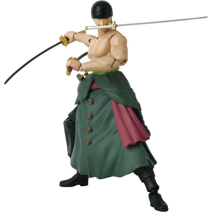 Anime Heroes Figure - BANDAI - One Piece Zoro Style 3 Swords 17 cm - 16 points of articulation