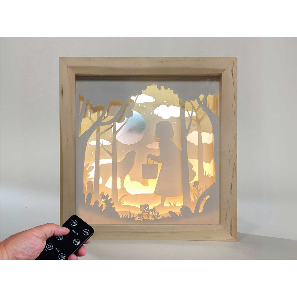 Little Red Riding Hood wood lamp