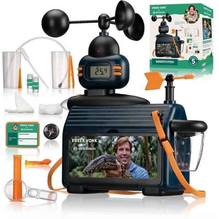 Outdoor weather station - FREEK VONK x BRESSER: Measure temperature, rain, and wind with LCD screen