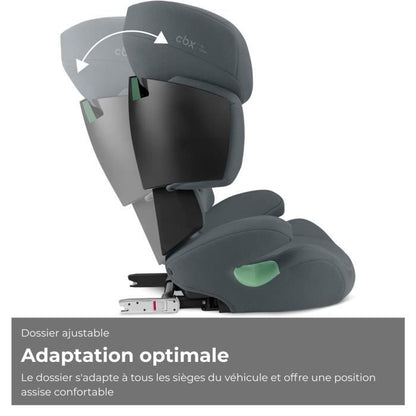 CYBEX Solution X i-Fix Booster Seat - Cobblestone Grey