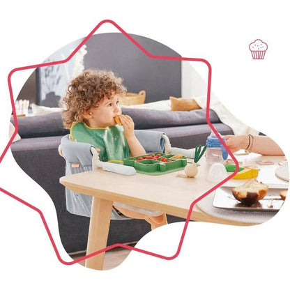 Badabulle Baby table seat with 4 -arm attachment system, ultra compact folding, from 6 to 36 months