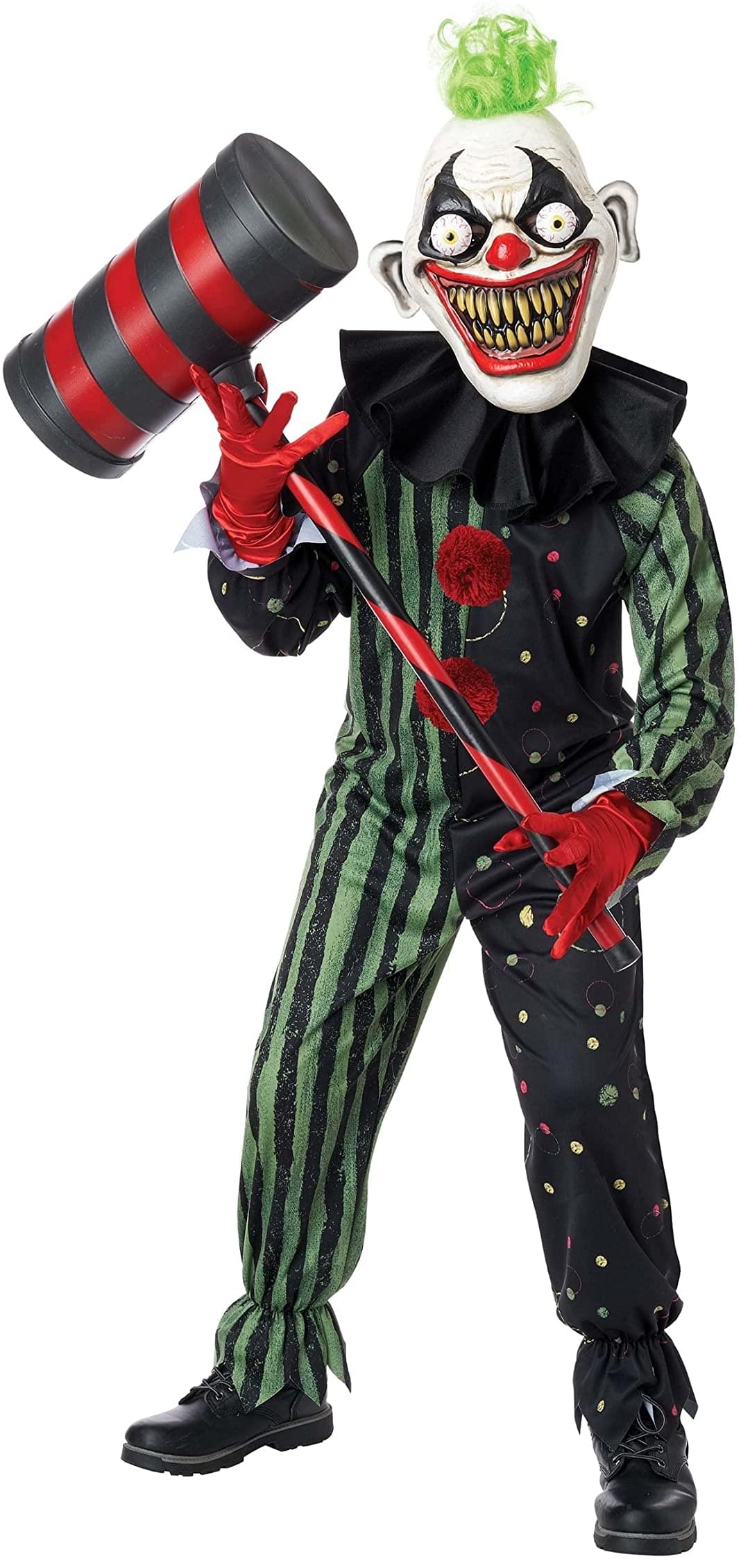 Crazy Eyed Clown Child Costume | Medium