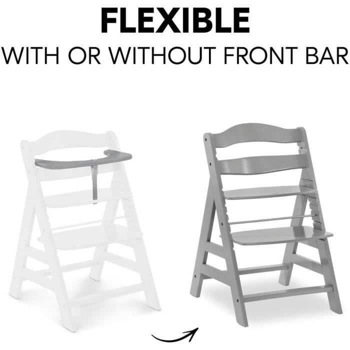 HAUCK Scalable Wooden Baby High Chair Alpha + / gray