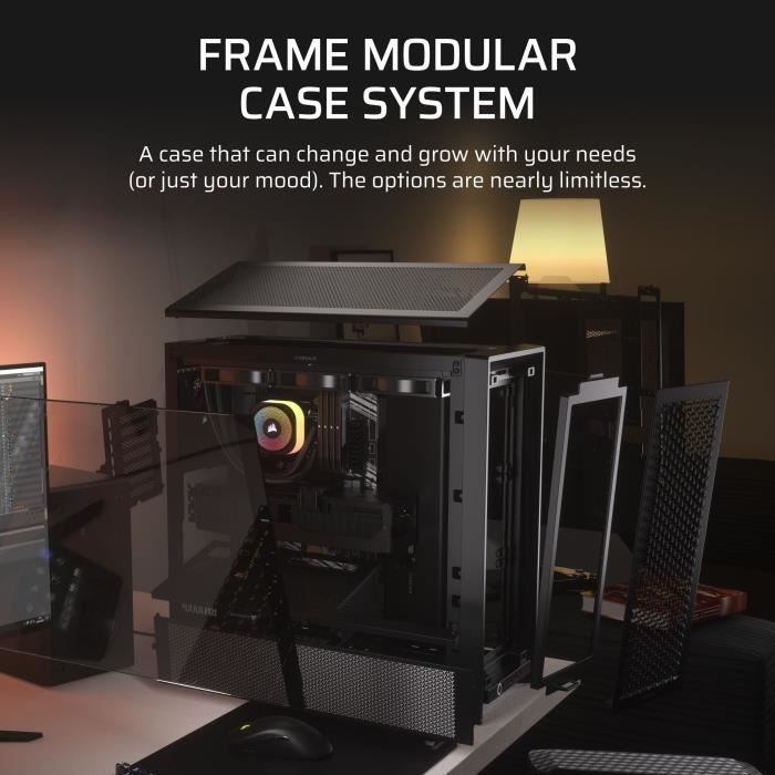 PC Case - CORSAIR - FRAME 4000D Series - Mid-Tower - Black