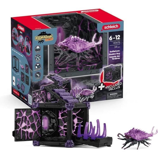 BattleCave Dark Isopod, Arena Extension, SCHLEICH 42675 Eldrador Creatures, Ages 7 and up