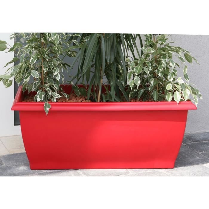 Riviera Jardiniere Evolution - 80 x 40 x H 32 cm - 64 L - Red